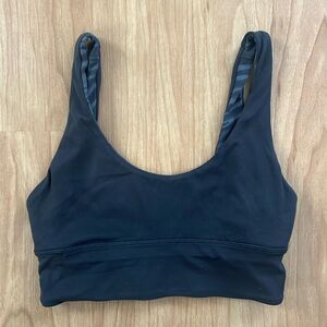 Lululemon Align Reversible Bra in black/le tigre camo deep coal multi (size 4)